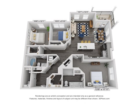 a 1 bedroom floorplan is shown in this image